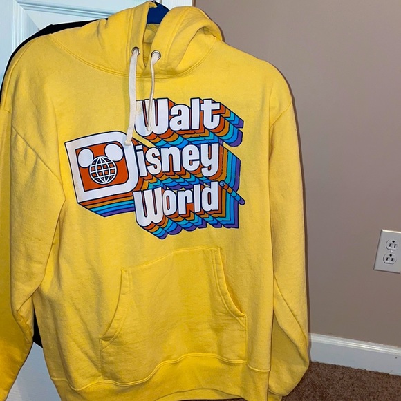 Disney | Shirts | Disney Yellow Hoodie Unisex Nwot | Poshmark